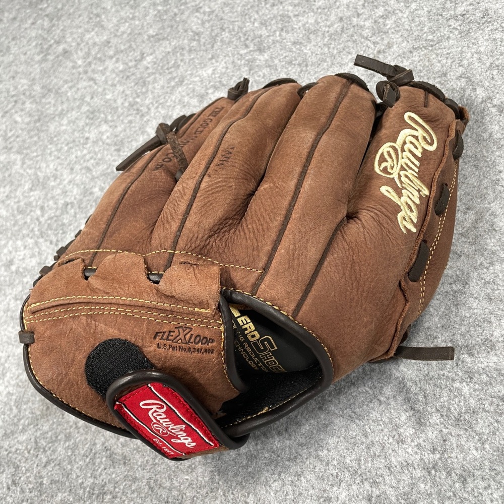 Rawlings Adult Baseball Glove 12.5" Brown Leather Basket-Web Player Preferred